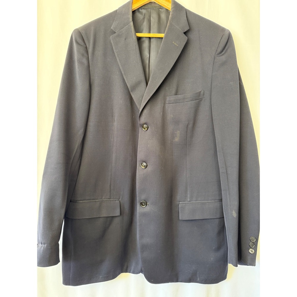 Vintage Richman Brothers Mens Navy Blue 3 Button Blazer‎ Sport Coat Size 40